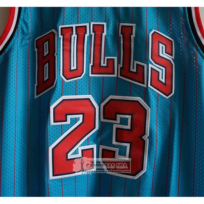 Camiseta Chicago Bulls Michael Jordan NO 23 Mitchell & Ness 1995-96 Azul